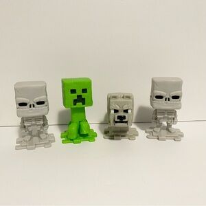 McDonald’s Minecraft Happy Meal Toy Dennis Dog Creeper Steve’s Pet Wolf Skeleton